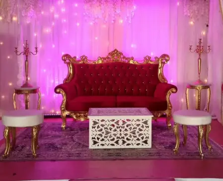 trône mariage 2 pers rouge