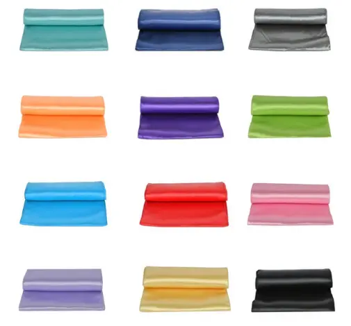 Chemin de table en satin 30x270 (bleu)