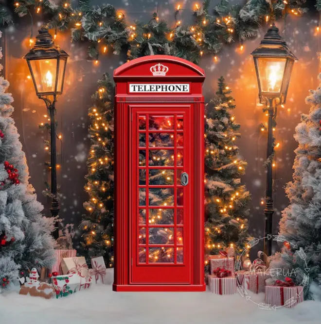 Cabine téléphonique rouge