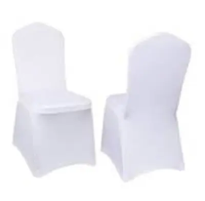 Housse de chaise en lycra blanche