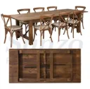 Table rustique en bois 240X100X76