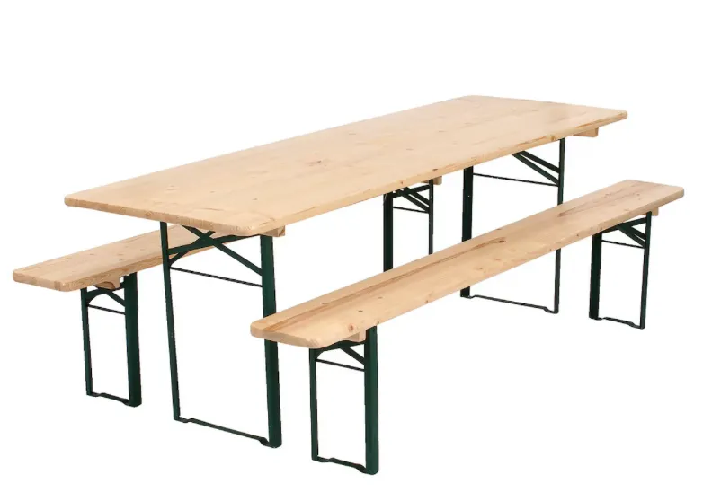 Table brasserie 220x70 avec 2 bancs