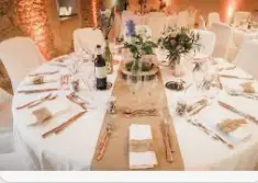 Chemin de table en toile de jute naturel 20x260 