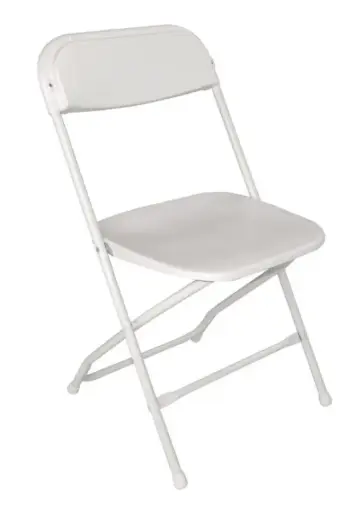 Chaise pliante blanche