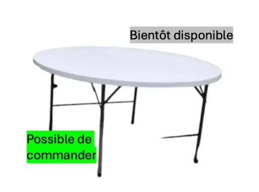 Table de réception ronde pliante 150
