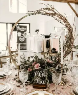 Centre de table rond 80 cm